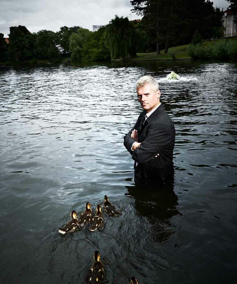 man-in-pond